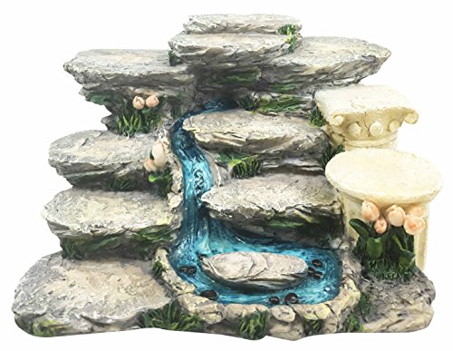 Nature Terraced Mountain Waterfall Stream Steps Display Figurine for Fantasy Miniatures