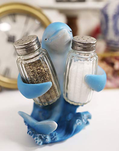 Nautical Dolphin Salt and Pepper Shakers Holder Figurine