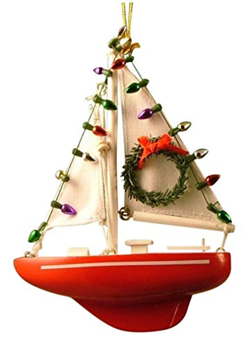 Nautical Sailboat Christmas Ornament