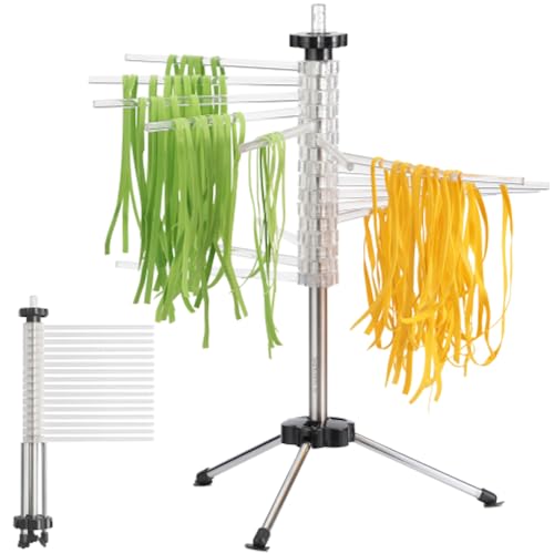 Pasta Drying Rack Fresh Pasta Rack Home Made Pasta Adjustable Removable  Hanging Rods for Easy Storage 