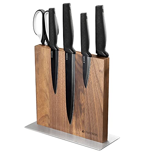 Navaris Wood Magnetic Knife Block
