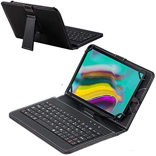 Navitech Black Keyboard Case Compatible with The Fire HD 10 Tablet with Alexa Hands-Free, 10.1”