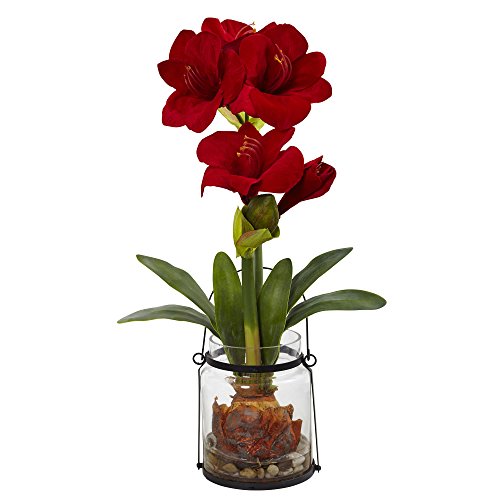 Nearly Natural Amaryllis Floral Decor