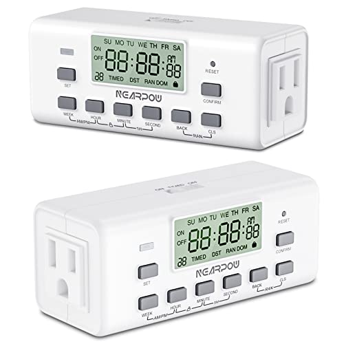 NEARPOW Lamp Timer With Dual Outlets