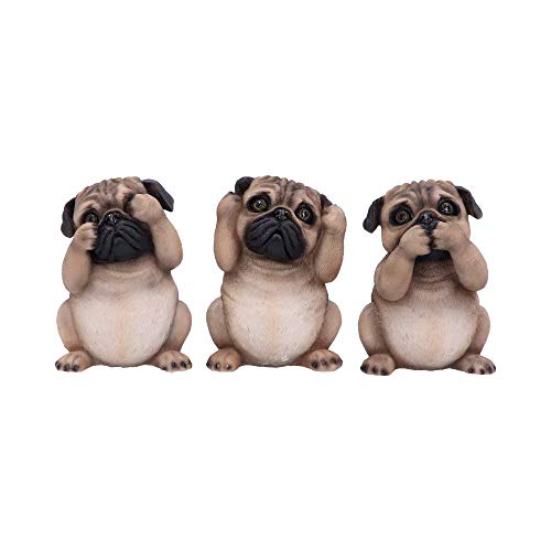 Nemesis Now Three Wise Pugs - Fawn Resin Figurines