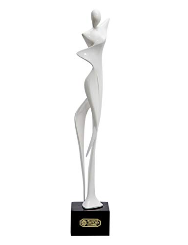 NENBOLEC Yoga Sculpture Statue Woman Lady Figurine Polyresin Abstract Decor 16.5 inch