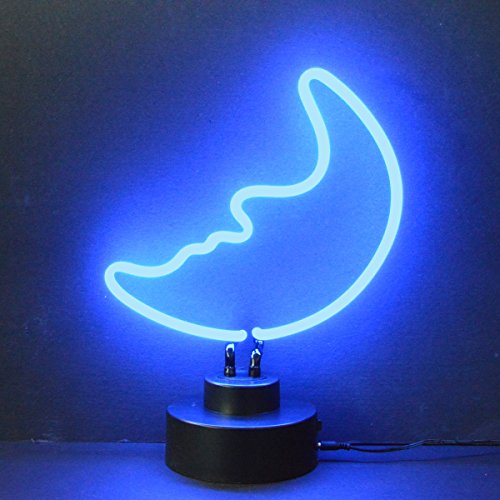 Neonetics Bar and Game Room Blue Moon Neon Sign Sculpture