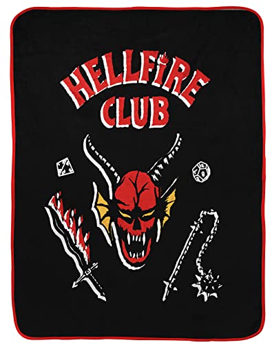 Netflix Jay Franco Stranger Things Defeat Hellfire Throw Blanket - Bedding Meausres 46 x 60 Inches - Fade Resistant Super Soft Fleece