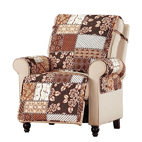 Neutral Colored Floral Patchwork Furniture Cover