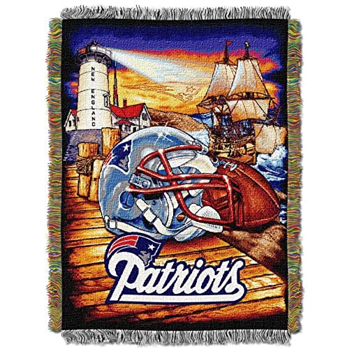 New England Patriots Woven Tapestry Throw Blanket
