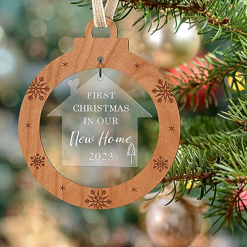 New Home 2023 Ornament with Solid Wood & Acrylic