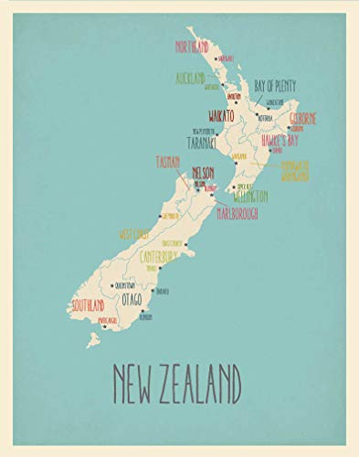 New Zealand Minimalist Map Poster