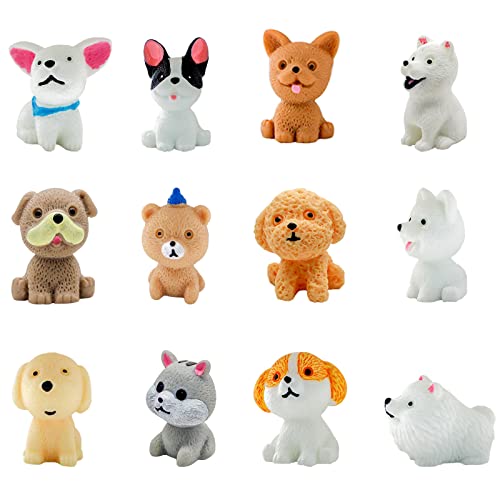 Newmemo Mini Dog Figurines Playset
