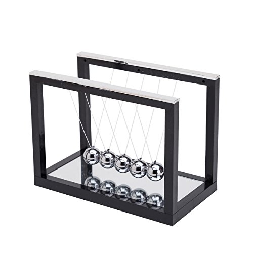 Newtons Cradle Balance Balls with Mirror Desk Top Decoration