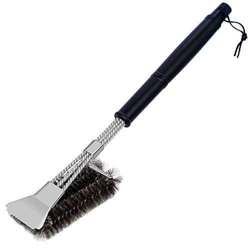 NEXCOVER Stainless Steel Grill Brush and Scraper