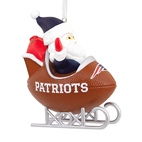 NFL New England Patriots Santa Football Sled Christmas Ornament