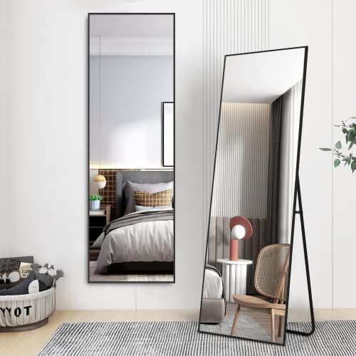 NicBex Black Full Length Mirror