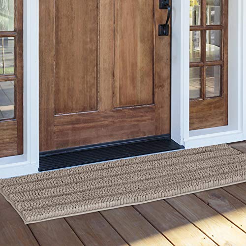 NICETOWN Taupe Dog Rug Mud Free Pet Rug, Bathroom Rug and Mat