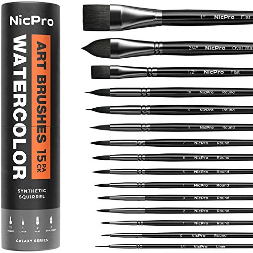 Nicpro Watercolor Paint Brush Set