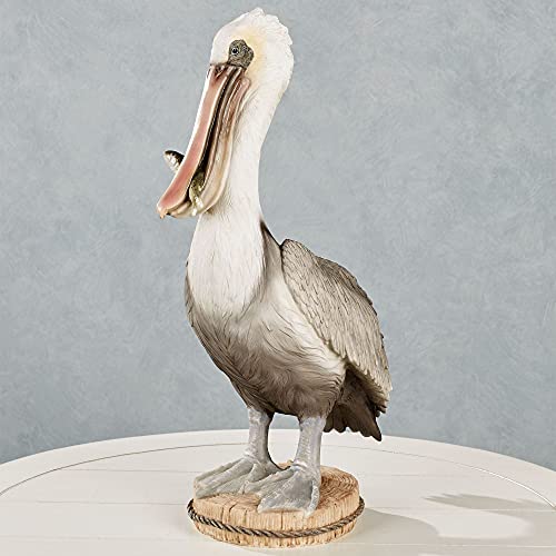 Nigel Pelican Table Sculpture - Gray - Resin - Animal Sculptures