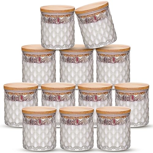 NiHome 12 Pack Candle Jars with Lids