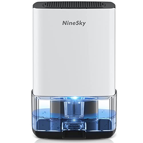 NineSky Dehumidifier,30 OZ Dehumidifiers for Bathroom Bedroom, Dehumidifier with Auto Shut Off Function, Two Working Modes and 7 Colors LED Light