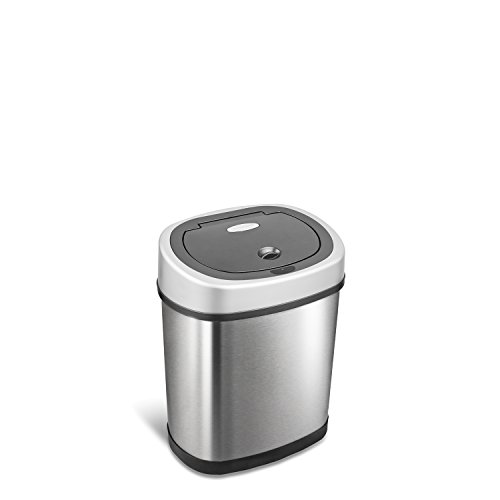 NINESTARS DZT-12-9 Automatic Touchless Infrared Motion Sensor Trash Can, 3 Gal.