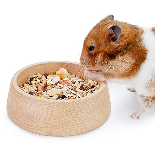 Niteangel Wooden Hamster Feeding Bowl