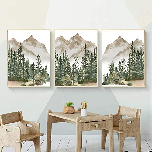 NIUNIU ART Nursery Wall Decor Mountain Canvas Print