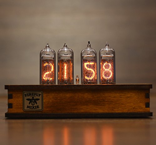 Nixie Tube Clock with New and Easy Replaceable IN-14 Nixie Tubes - Motion Sensor - Visual Effects - Premium Gift Packaging