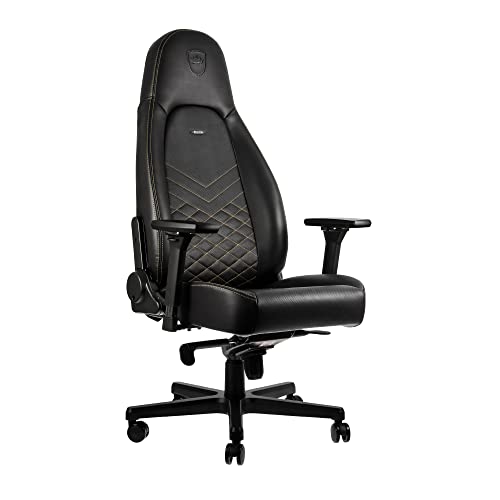 noblechairs ICON Gaming Chair with Lumbar Support, Black/Gold