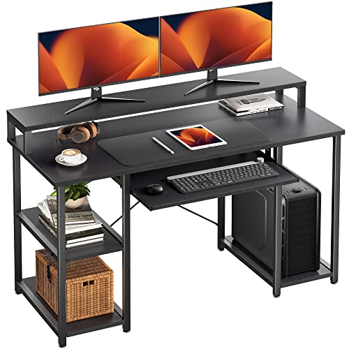 Noblewell Computer Desk with Storage Shelves