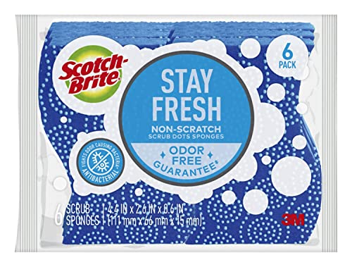 Non-Scratch Scrub Sponges for Cleaning Kitchen, Bathroom, and Household