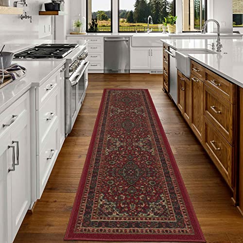 Non-Slip Medallion Oriental Design Runner Rug