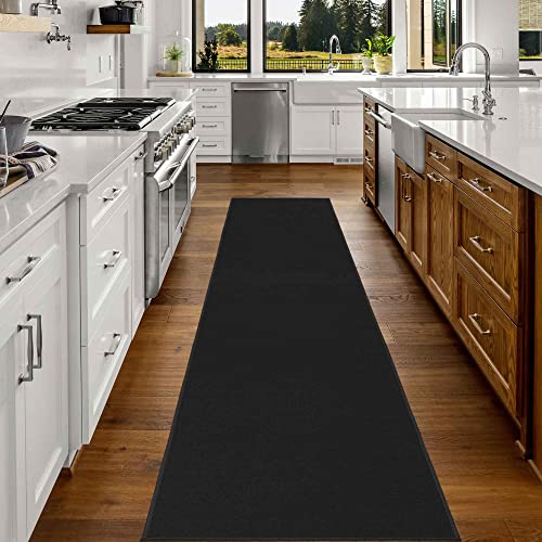 Non-Slip Rubberback Modern Solid Design 3x10 Indoor Runner Rug