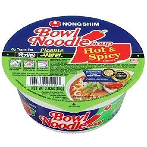 Nong Shim Bowl Noodle Hot & Spicy Soup - 12 Pack
