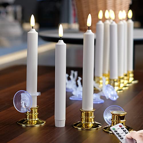 NONNO & ZGF Window Candles + Candleholders + Suction Cups + 2 Remote
