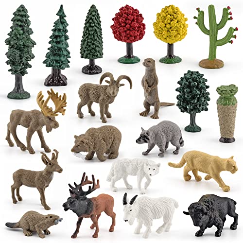 North American Forest Animal Figurines Playsets