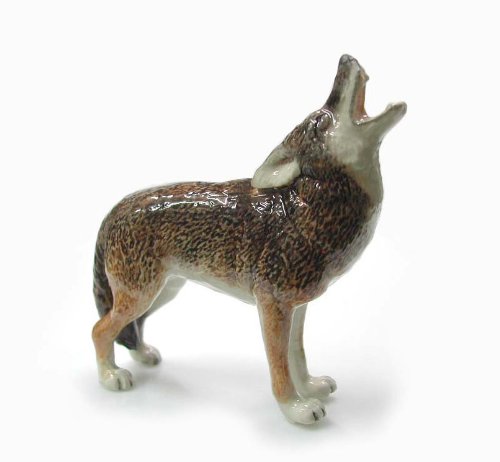 Northern Rose Coyote Figurine