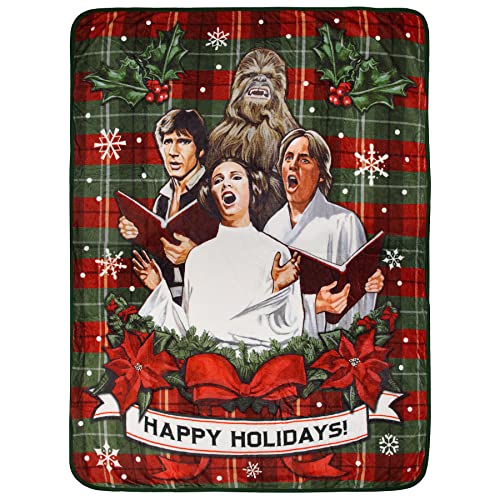 Northwest Star Wars Holiday Chorus Carolers Plush Throw Blanket