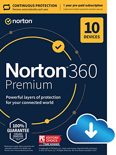 Norton 360 Premium 2023 with VPN & Cloud Backup