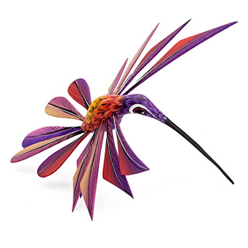 NOVICA Hand Painted Alebrije Wood Hummingbird Sculpture