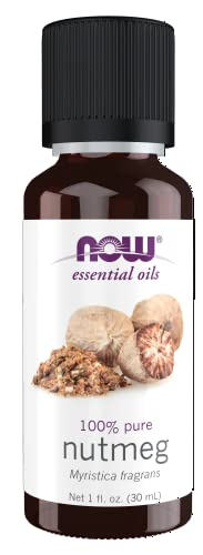 NOW Nutmeg Oil, Energizing Aromatherapy Scent, 1-Ounce