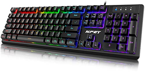 NPET K10 Wired Gaming Keyboard