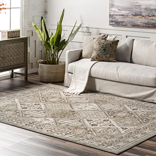 nuLOOM Becca Tiled Area Rug, 9x12, Grey