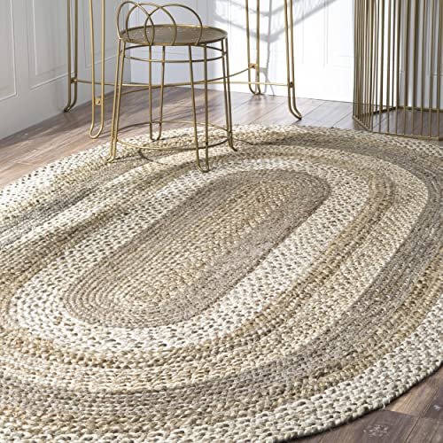 NuLOOM Charlene Jute Area Rug, 5' x 8' Oval