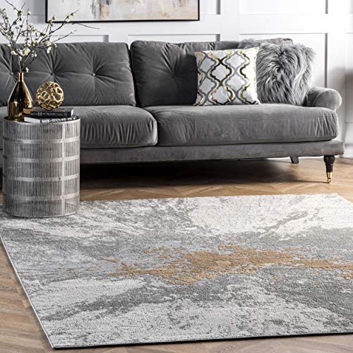 nuLOOM Cyn Contemporary Abstract Accent Rug, 3x5, Silver