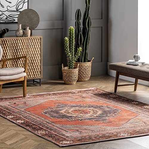 nuLOOM Kamila Tribal Area Rug, Orange