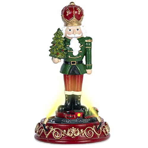 Nutcracker Figure and Rolling Train Collectible