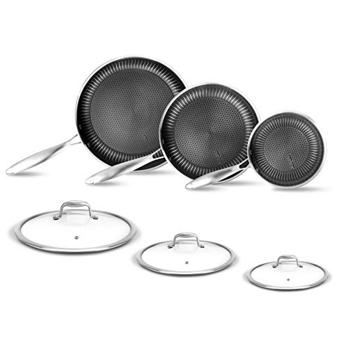 NutriChef 6-Piece Stainless Steel Cookware Set